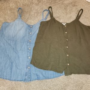 Sonoma Loose Fit Button Tanks